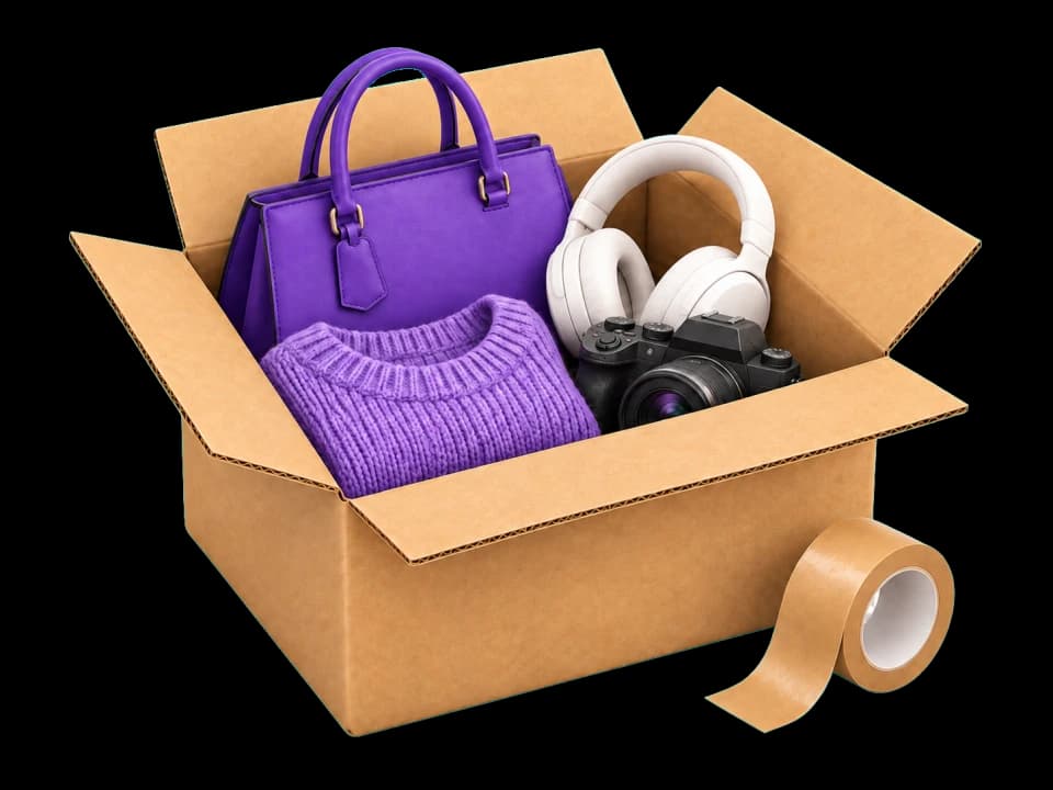 Shopping items combined securely in one parcel