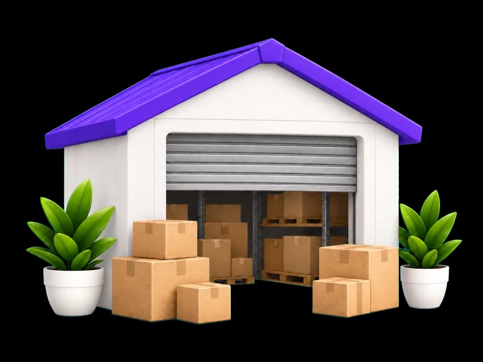 A Com&Buy warehouse receiving overseas parcels